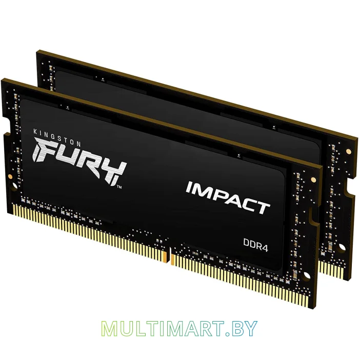 Оперативная память Kingston FURY Impact 2x8GB DDR4 SODIMM PC4-25600 (KF432S20IBK2/16)